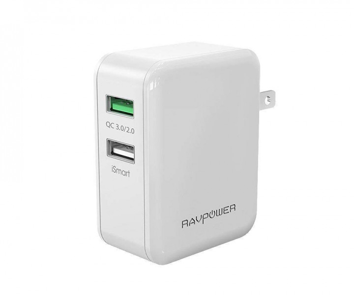 RAVPower 30W Dual USB Charger with Quick Charge 3.0 White (RP-PC006WH)